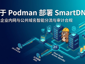 基于 Podman 部署 SmartDNS 实现内网分流与企业审计日志合规